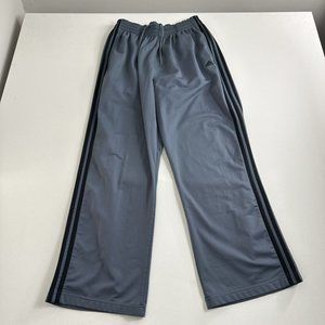 Adidas Sweatpants Gray Climalite Graphic‎ Logo Athletic Mens Size Large Active